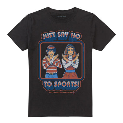 Black - Front - Steven Rhodes Unisex Adult Say No To Sports T-Shirt