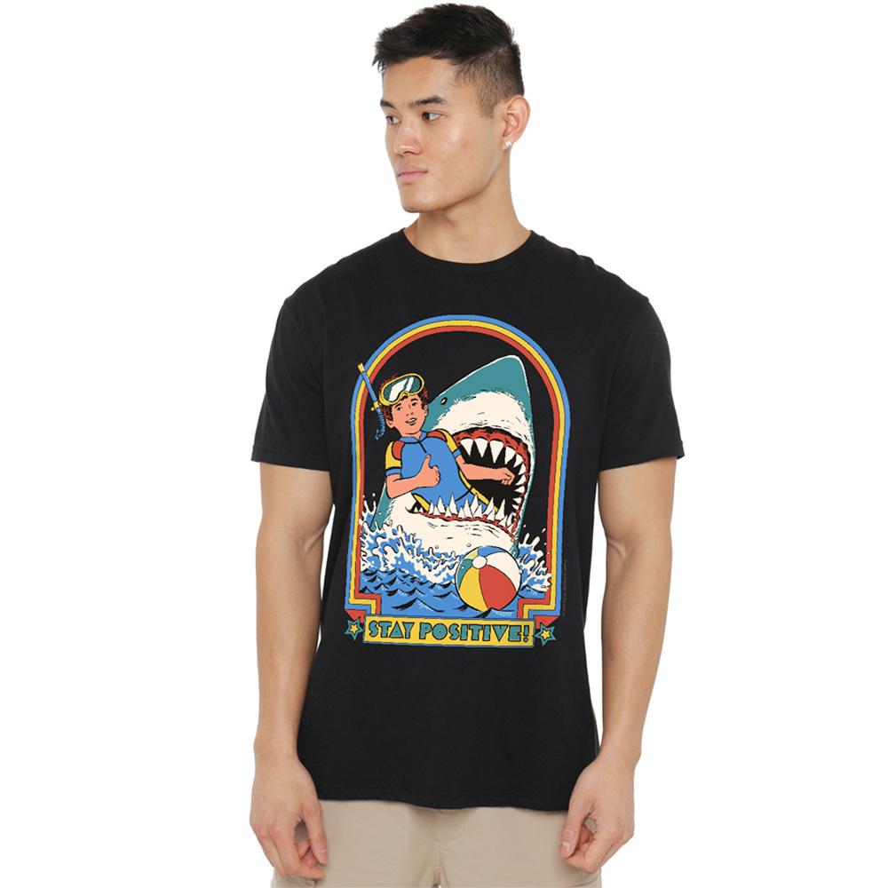 Black - Lifestyle - Steven Rhodes Unisex Adult Stay Positive T-Shirt