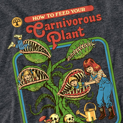 Charcoal - Side - Steven Rhodes Unisex Adult Carnivorous Plant Heather T-Shirt