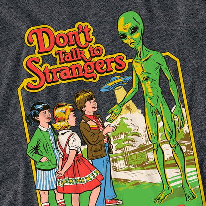 Charcoal - Side - Steven Rhodes Unisex Adult Don´t Talk To Strangers Heather T-Shirt