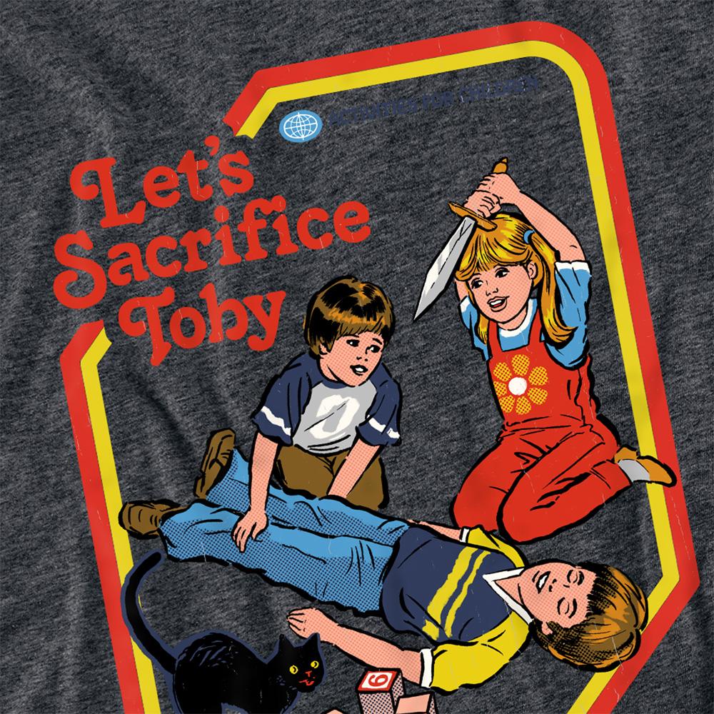 Charcoal - Side - Steven Rhodes Unisex Adult Let´s Sacrifice Toby Heather T-Shirt