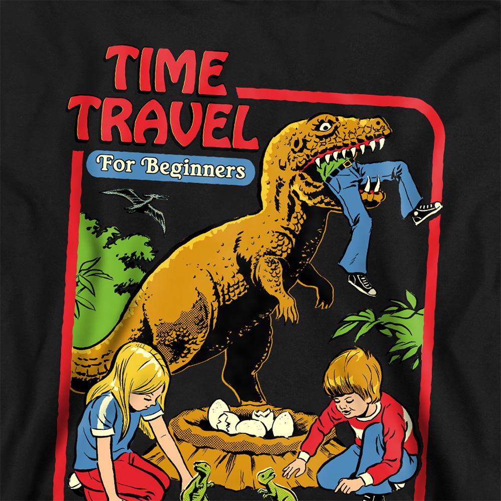 Black - Side - Steven Rhodes Childrens-Kids Time Travel Hoodie