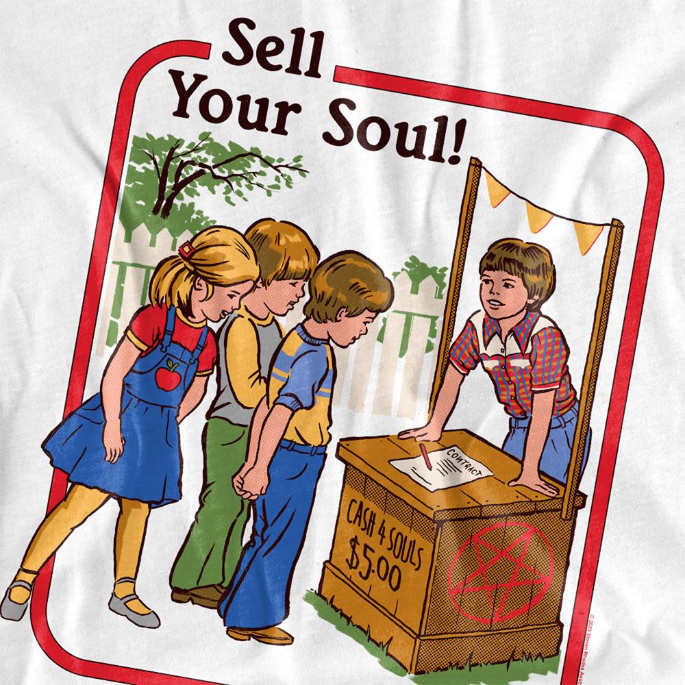 White - Side - Steven Rhodes Unisex Adult Sell Your Soul Long-Sleeved T-Shirt