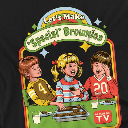 Black - Side - Steven Rhodes Unisex Adult Let´s Make Brownies T-Shirt