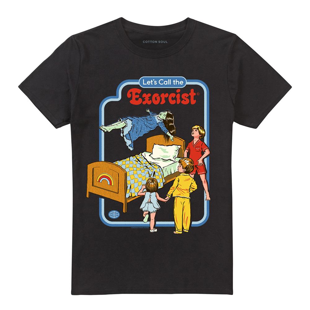 Black - Front - Steven Rhodes Unisex Adult Lets Call The Exorcist T-Shirt