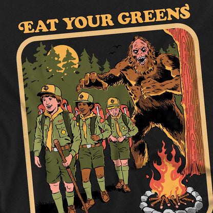 Black - Side - Steven Rhodes Unisex Adult Eat Your Greens T-Shirt