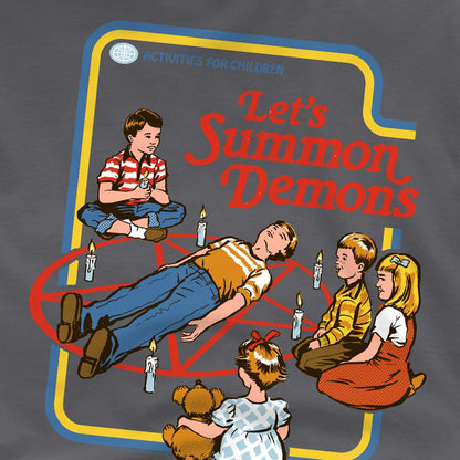 Charcoal - Side - Steven Rhodes Unisex Adult Lets Summon Demons T-Shirt