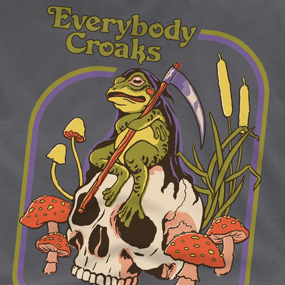 Charcoal - Side - Steven Rhodes Unisex Adult Everybody Croaks T-Shirt