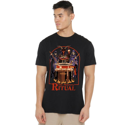 Black - Back - Steven Rhodes Unisex Adult The Morning Ritual T-Shirt