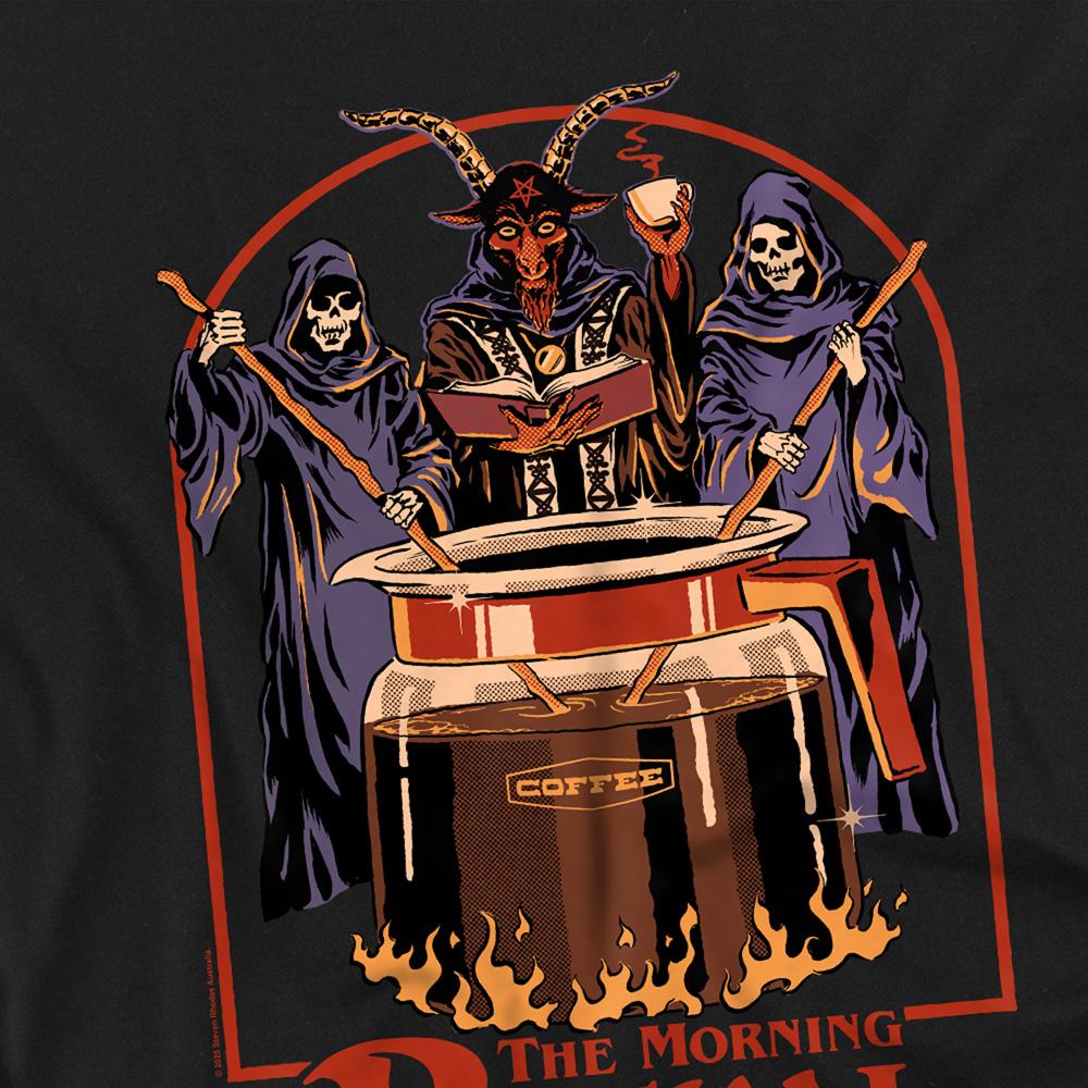 Black - Side - Steven Rhodes Unisex Adult The Morning Ritual T-Shirt