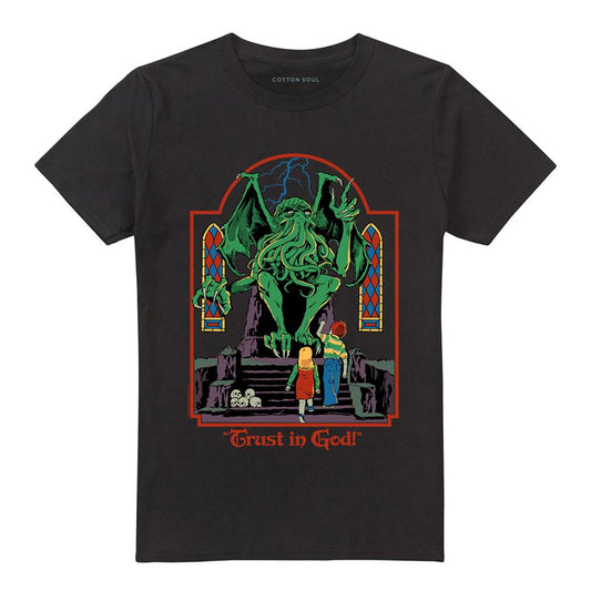 Black - Front - Steven Rhodes Unisex Adult Trust In God T-Shirt