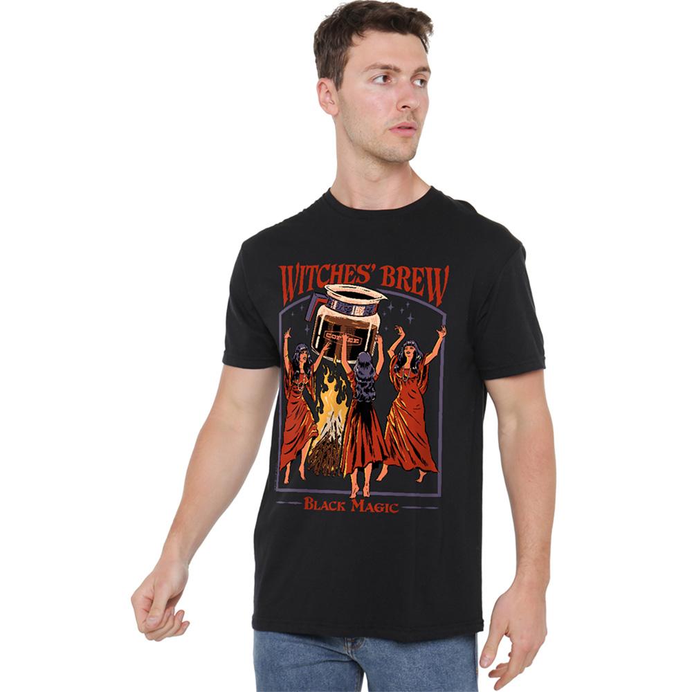 Black - Back - Steven Rhodes Unisex Adult Witches´ Brew T-Shirt