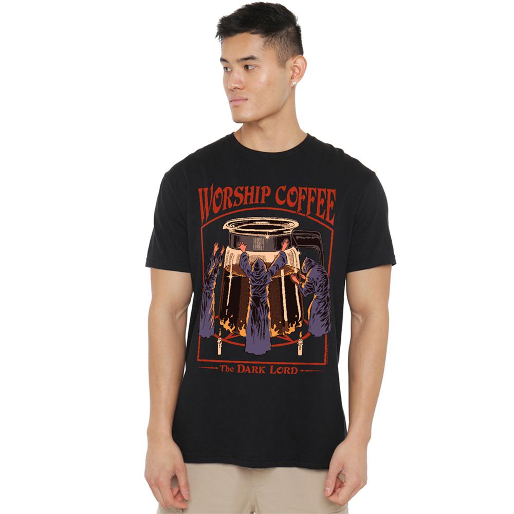 Black - Side - Steven Rhodes Unisex Adult Worship Coffee T-Shirt