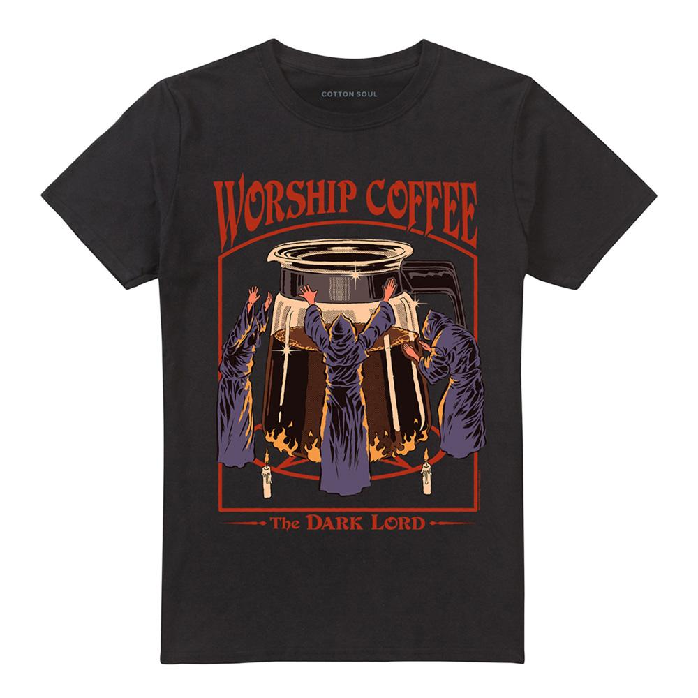 Black - Front - Steven Rhodes Unisex Adult Worship Coffee T-Shirt