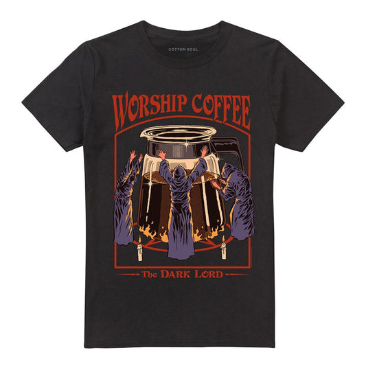 Black - Front - Steven Rhodes Unisex Adult Worship Coffee T-Shirt