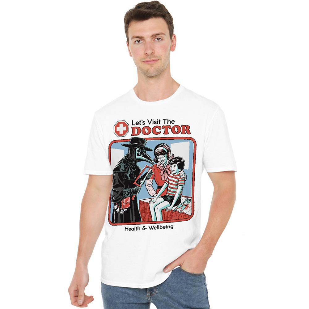 White - Side - Steven Rhodes Unisex Adult Let´s Visit The Doctor T-Shirt