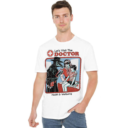 White - Side - Steven Rhodes Unisex Adult Let´s Visit The Doctor T-Shirt