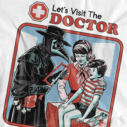 White - Pack Shot - Steven Rhodes Unisex Adult Let´s Visit The Doctor T-Shirt
