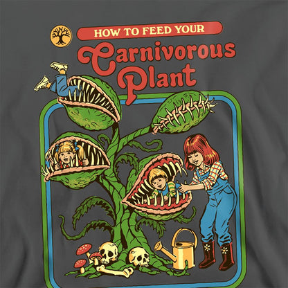 Charcoal - Side - Steven Rhodes Unisex Adult Carnivorous Plant Sweatshirt