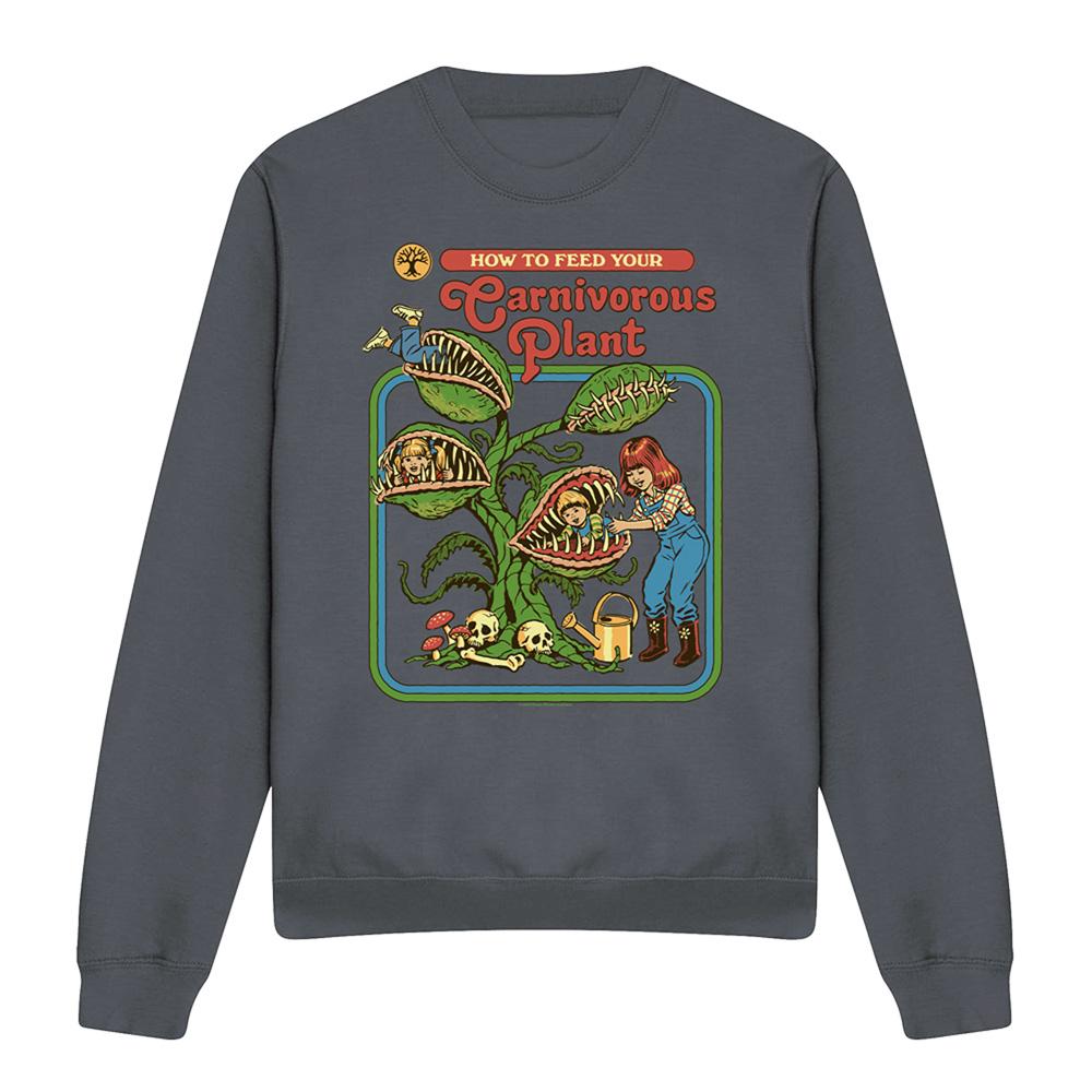 Charcoal - Front - Steven Rhodes Unisex Adult Carnivorous Plant Sweatshirt