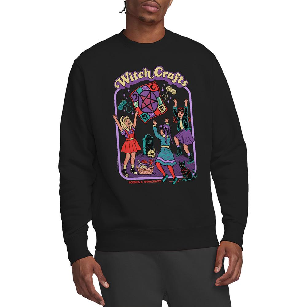 Black - Back - Steven Rhodes Unisex Adult Witch Crafts Sweatshirt