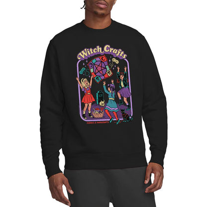 Black - Back - Steven Rhodes Unisex Adult Witch Crafts Sweatshirt