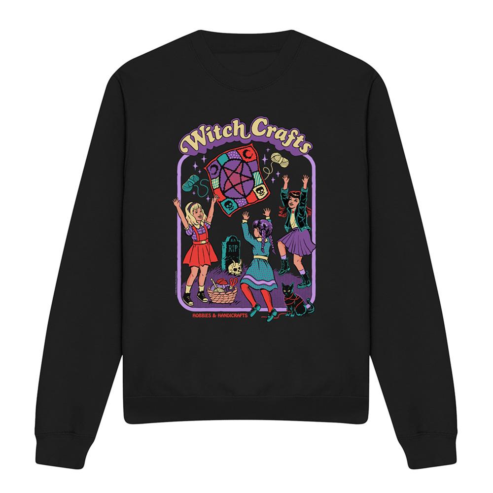 Black - Front - Steven Rhodes Unisex Adult Witch Crafts Sweatshirt