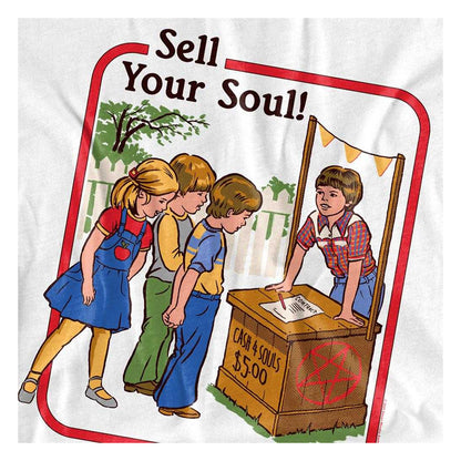 White - Side - Steven Rhodes Unisex Adult Sell Your Soul T-Shirt