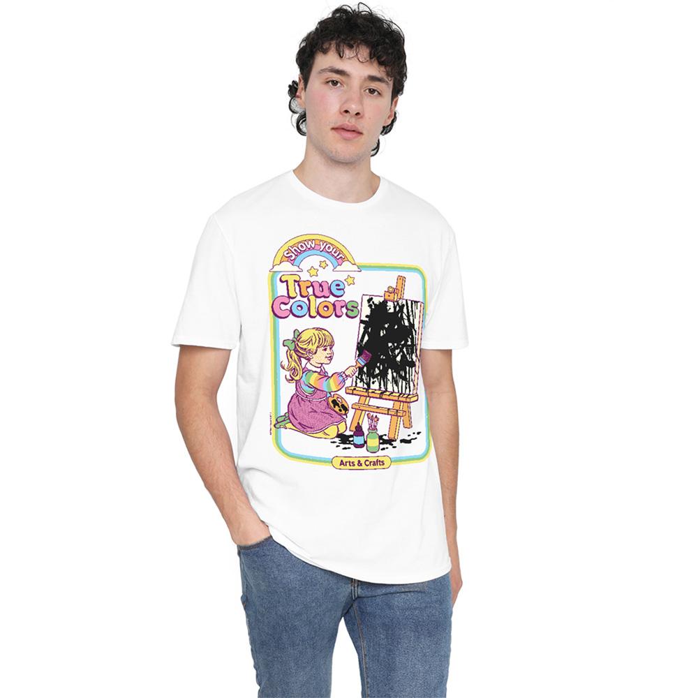 White - Back - Steven Rhodes Unisex Adult Show Your True Colors T-Shirt