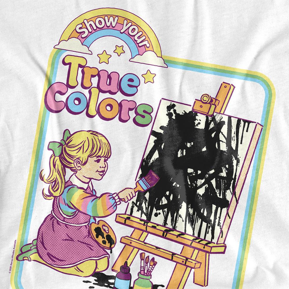 White - Side - Steven Rhodes Unisex Adult Show Your True Colors T-Shirt