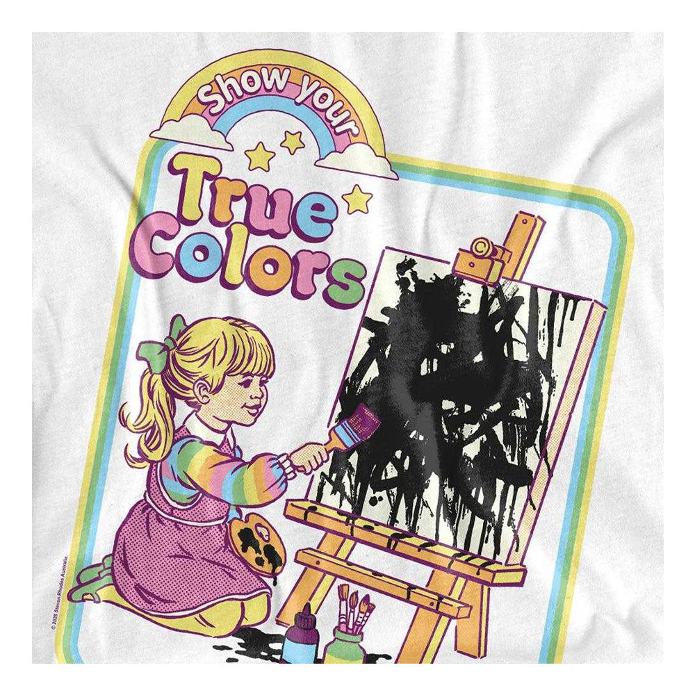 White - Side - Steven Rhodes Unisex Adult Show Your True Colors T-Shirt