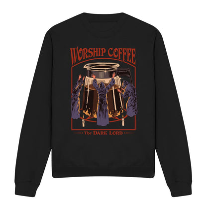 Black - Front - Steven Rhodes Unisex Adult Worship Coffee Sweatshirt