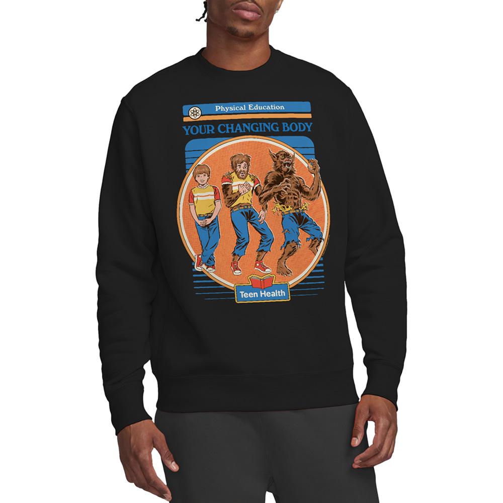 Black - Back - Steven Rhodes Unisex Adult Your Changing Body Sweatshirt
