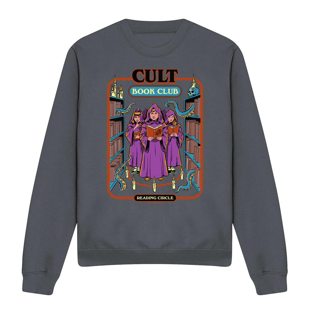 Charcoal - Front - Steven Rhodes Unisex Adult Cult Book Club Sweatshirt