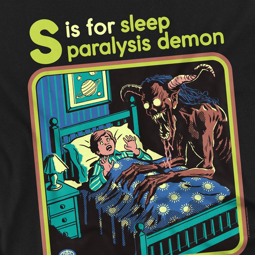 Black - Side - Steven Rhodes Unisex Adult Sleep Paralysis Demon T-Shirt