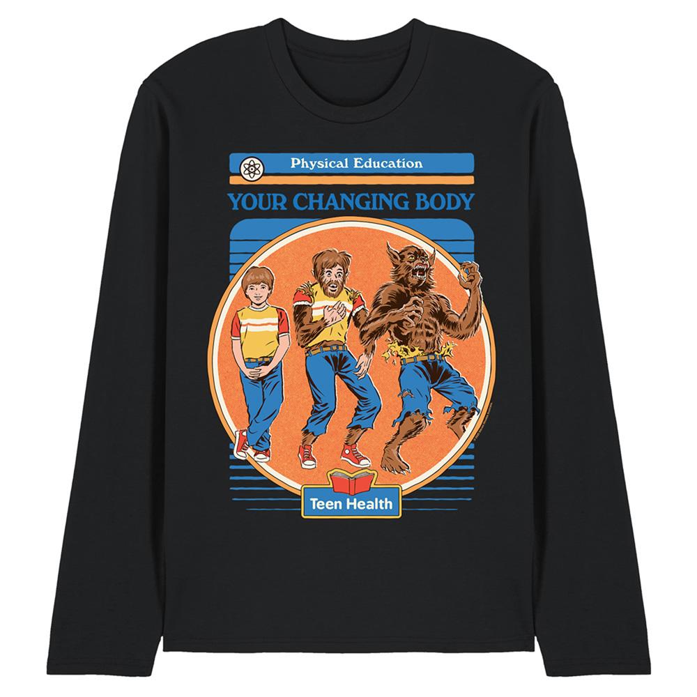 Black - Back - Steven Rhodes Unisex Adult Your Changing Body Long-Sleeved T-Shirt
