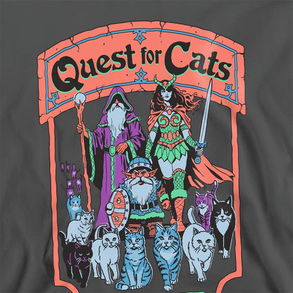Charcoal - Side - Steven Rhodes Unisex Adult Quest For Cats Sweatshirt