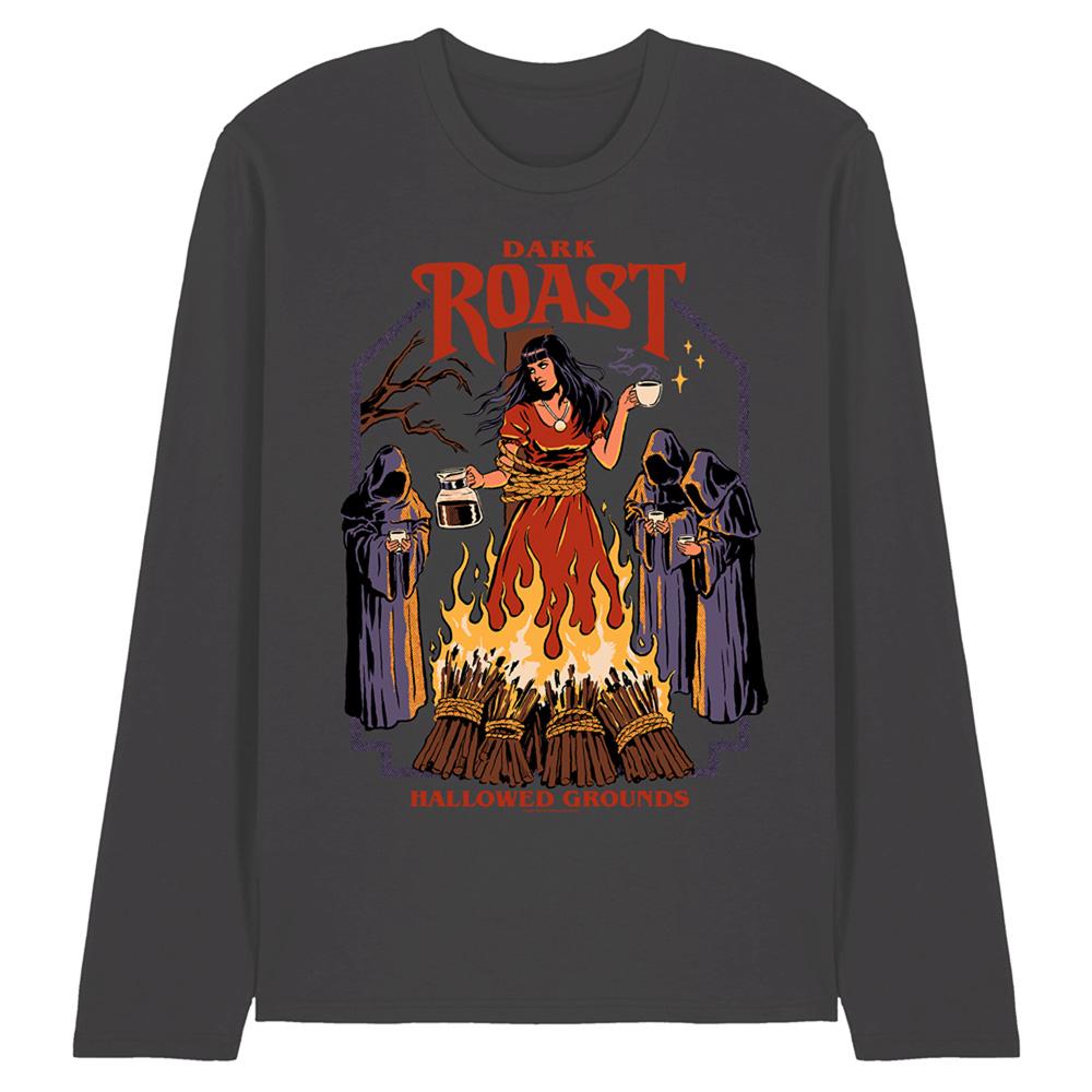 Charcoal - Front - Steven Rhodes Unisex Adult Dark Roast Long-Sleeved T-Shirt