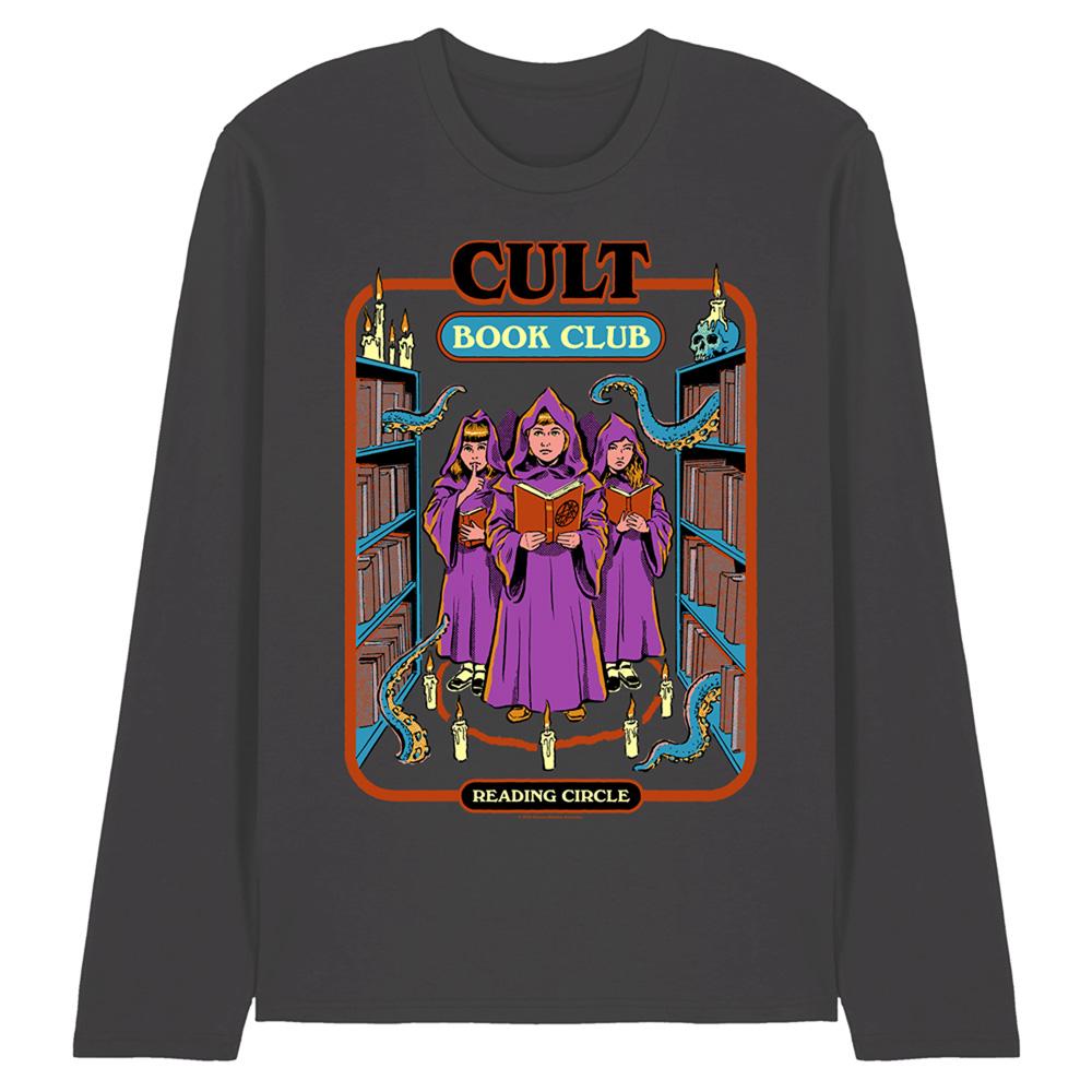 Charcoal - Front - Steven Rhodes Unisex Adult Cult Book Club Long-Sleeved T-Shirt