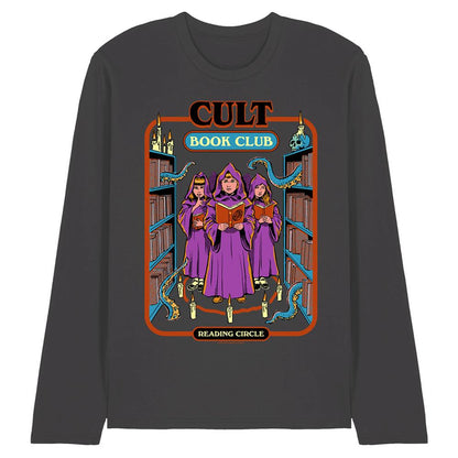 Charcoal - Front - Steven Rhodes Unisex Adult Cult Book Club Long-Sleeved T-Shirt