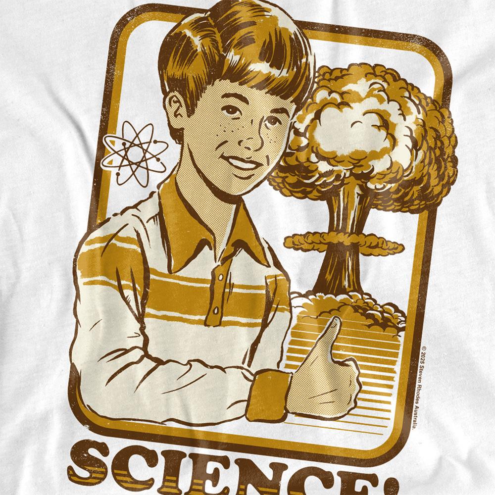 White - Side - Steven Rhodes Childrens-Kids Science T-Shirt