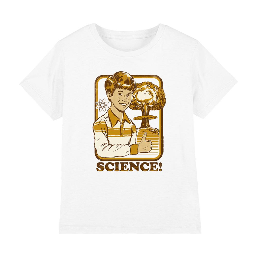 White - Front - Steven Rhodes Childrens-Kids Science T-Shirt