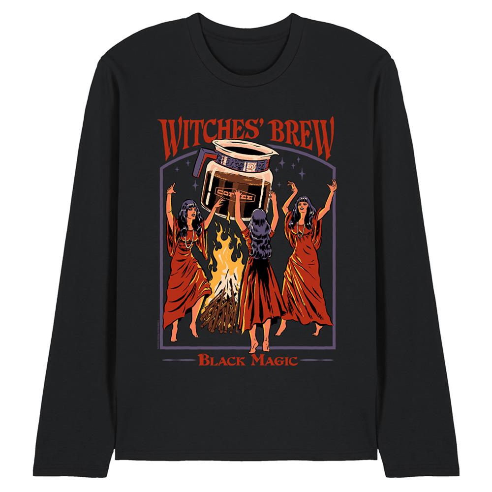 Black - Front - Steven Rhodes Unisex Adult Witche´s Brew Long-Sleeved T-Shirt