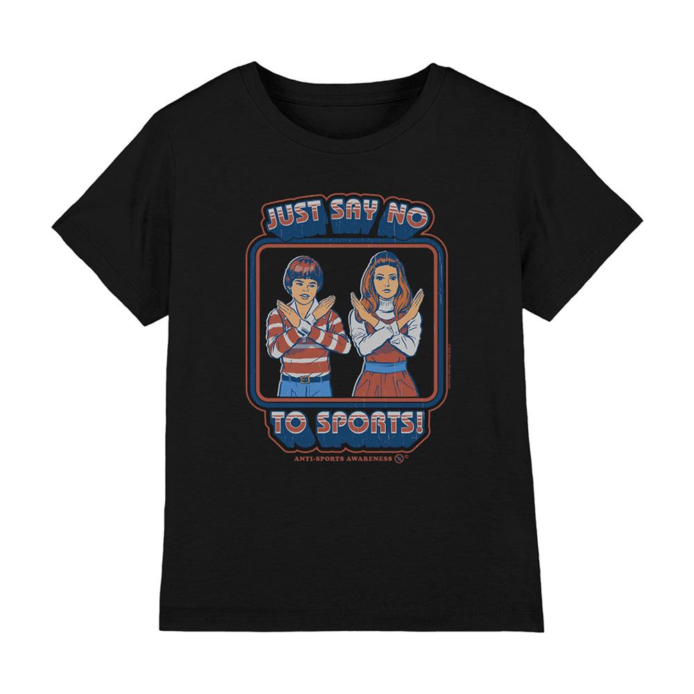 Black - Front - Steven Rhodes Childrens-Kids Just Say No To Sports T-Shirt