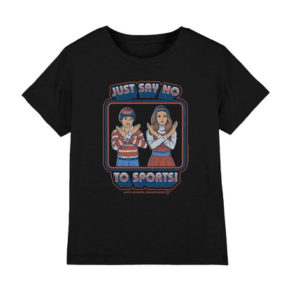 Black - Front - Steven Rhodes Childrens-Kids Just Say No To Sports T-Shirt