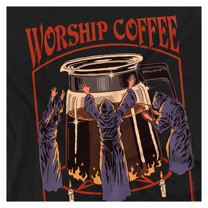 Black - Side - Steven Rhodes Unisex Adult Worship Coffee Long-Sleeved T-Shirt