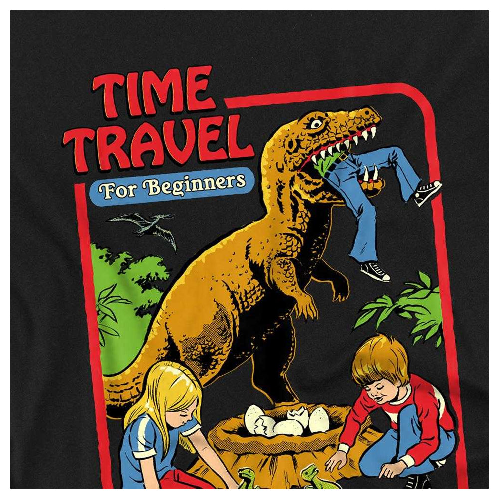 Black - Side - Steven Rhodes Childrens-Kids Time Travel T-Shirt