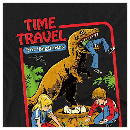 Black - Side - Steven Rhodes Childrens-Kids Time Travel T-Shirt