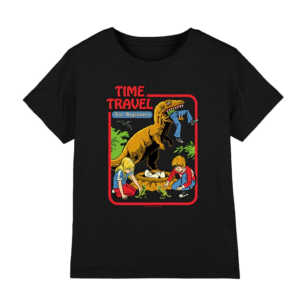 Black - Front - Steven Rhodes Childrens-Kids Time Travel T-Shirt