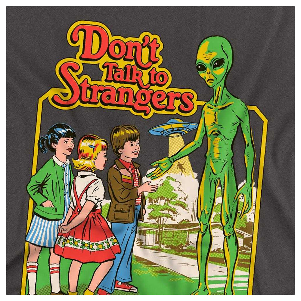 Charcoal - Side - Steven Rhodes Unisex Adult Don´t Talk To Strangers Long-Sleeved T-Shirt